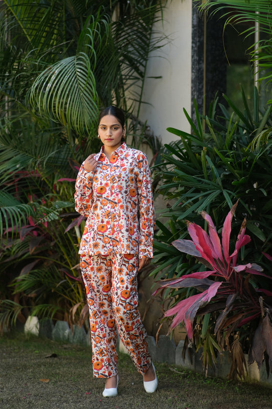 ORANGE ORCHID CO-ORD SET