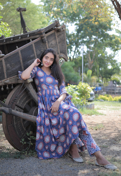 FLORAL ANGRAKHA SUIT SET