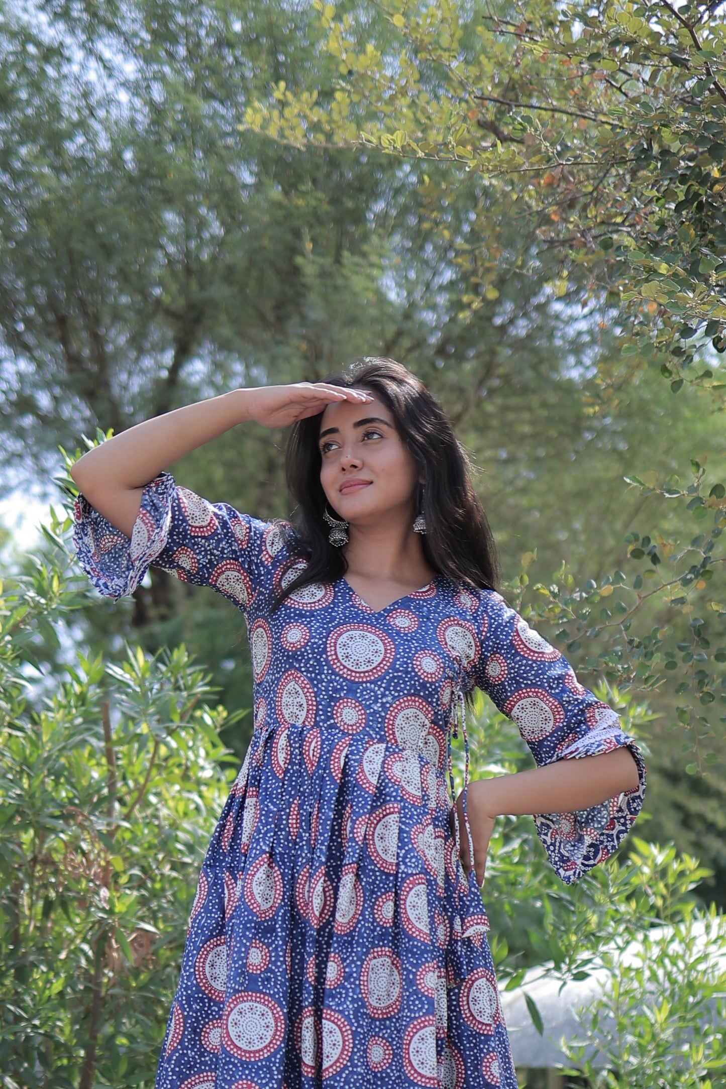 FLORAL ANGRAKHA SUIT SET