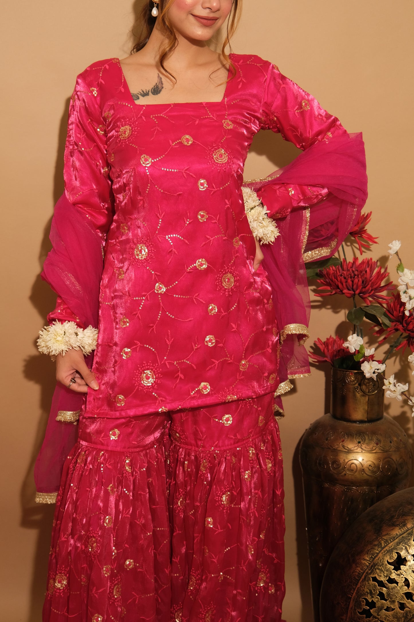 Juvrani Sharara Set