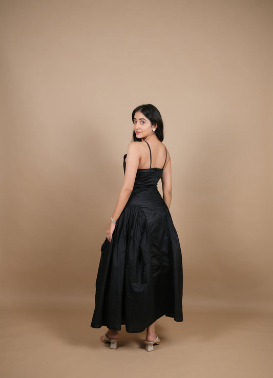 Lacquer Black Long Dress